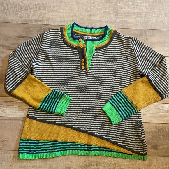 Funky green and grey sweater - Picture 1 of 1